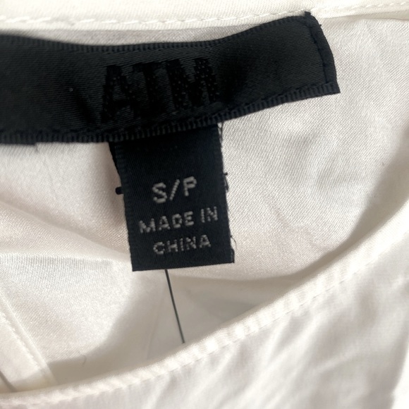 (B10) ATM Womens Silk Crop Tank Top, Color: Chalk, NWT, Size Small - Picture 5 of 12